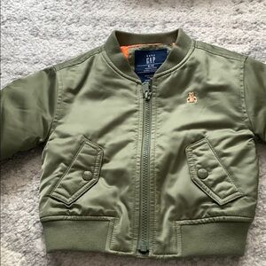 GAP Kids Olive Green Bomber Jacket